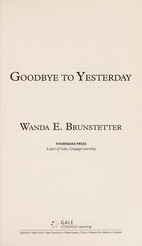 Cover of Goodbye to Yesterday
