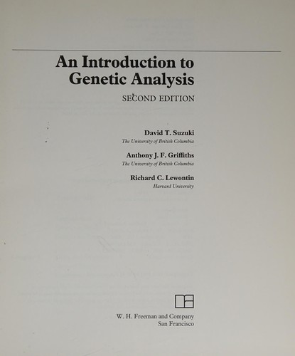 An Introduction to Genetic Analysis
