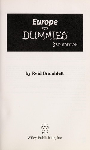 Cover of Europe For Dummies