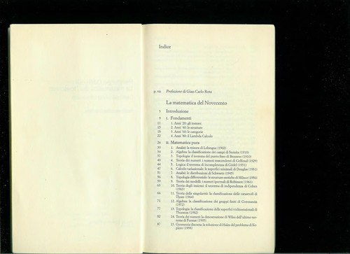 Cover of La matematica del Novecento