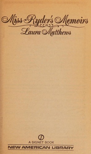 Miss Ryder's Memoirs