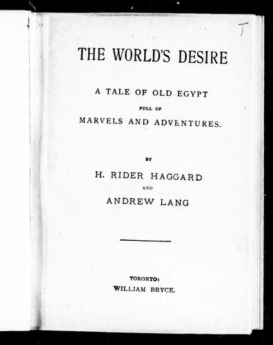 The world's desire