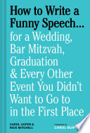 How to Write a Funny Speech . . .