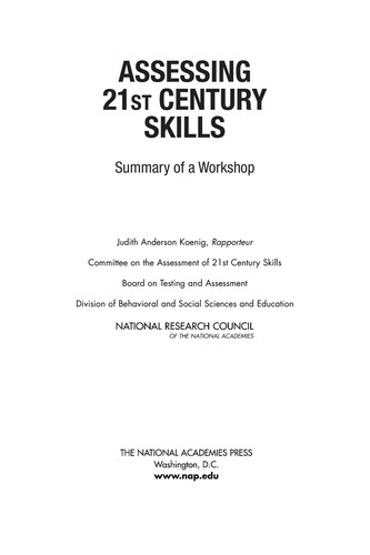 Cover of Assessing 21st Century Skills: Summary of a Workshop