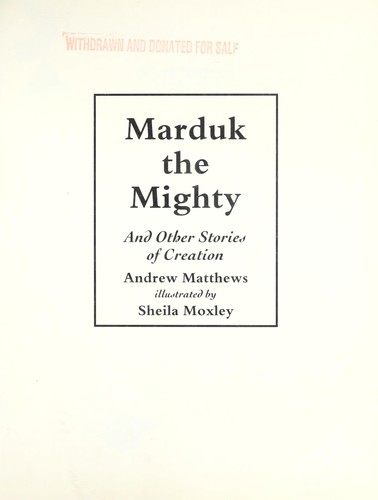 Cover of Marduk the Mighty: And Other Stories of Creation