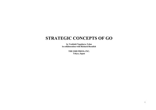 Strategic Concepts of Go