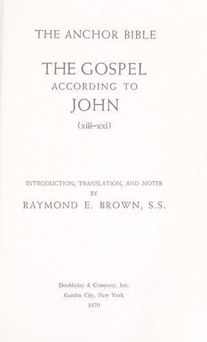 Cover of The Gospel according to John.