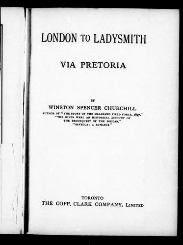 Cover of London to Ladysmith via Pretoria