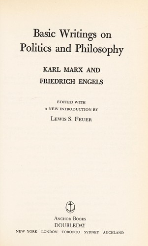 Cover of Marx & Engels: Basic Writings on Politics and Philosophy