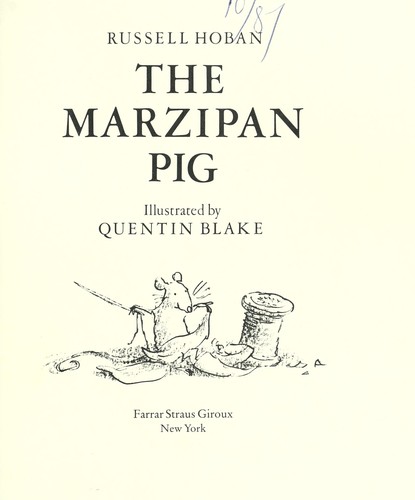 Cover of The Marzipan Pig