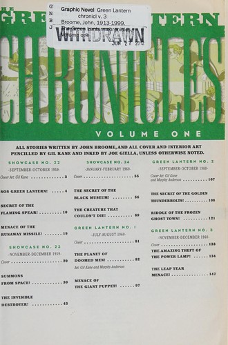 The Green Lantern Chronicles, Vol. 1