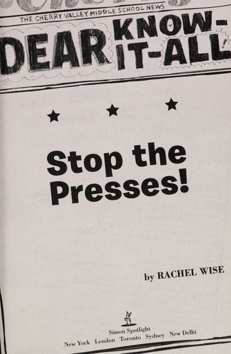 Stop the presses!