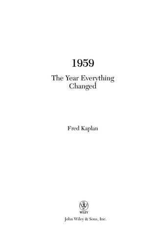 Cover of 1959: The Year Everything Changed