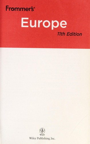 Cover of Frommer's Europe