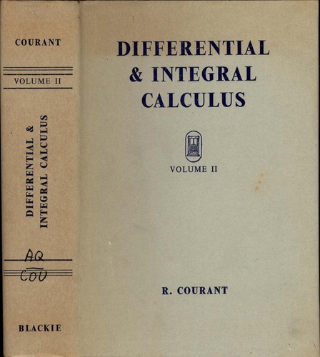 Cover of Differential and Integral Calculus, Vol. 1