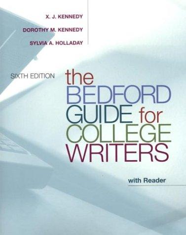Cover of The Bedford Guide for College Writers with Reader