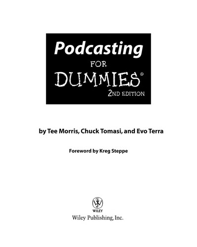Cover of Podcasting For Dummies