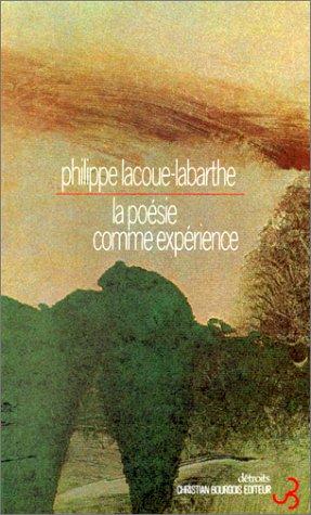 Cover of La poesie comme experience