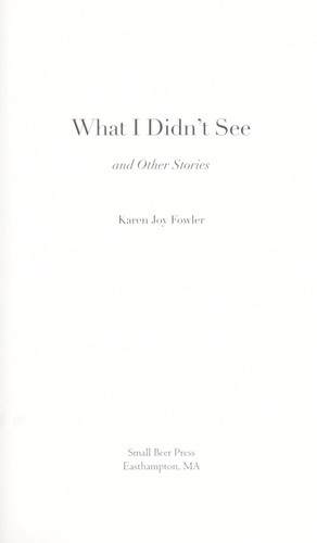 Cover of What I didn't see