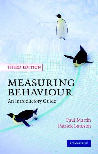 Cover of Measuring Behaviour: An Introductory Guide