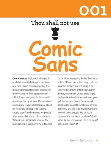 Thou Shall Not Use Comic Sans: A Designer's Almanac of Dos and Don'ts