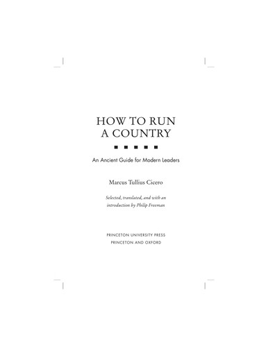 How to Run a Country: An Ancient Guide for Modern Leaders