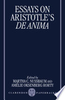 Cover of Essays on Aristotle's De Anima