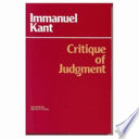 Cover of Critique of Judgment