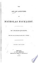 The Life and Adventures of Nicholas Nickleby
