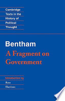 Bentham: A Fragment on Government