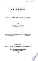 Cover of St. Leon: a Tale of the Sixteenth Century