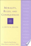 Cover of Morality, Rules, and Consequences