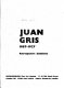 Cover of Juan Gris, 1887-1927