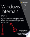 Cover of Windows Internals, Part 1: System Architecture, Processes, Threads, Memory Management, and More