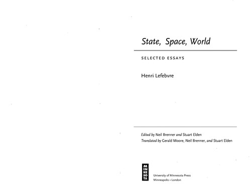 State, Space, World: Selected Essays
